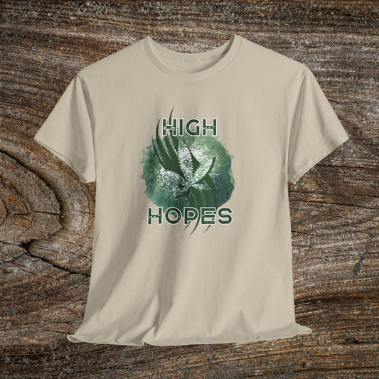 Grunge Weed 420 TShirt - "High Hopes" - Retro Marijuana Stoner Gift