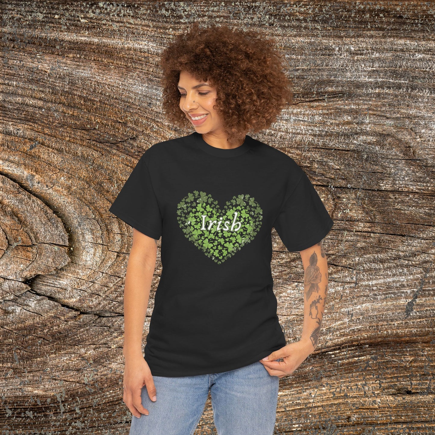 Irish Shamrock Heart T-Shirt | St. Patrick's Day Clover Shirt