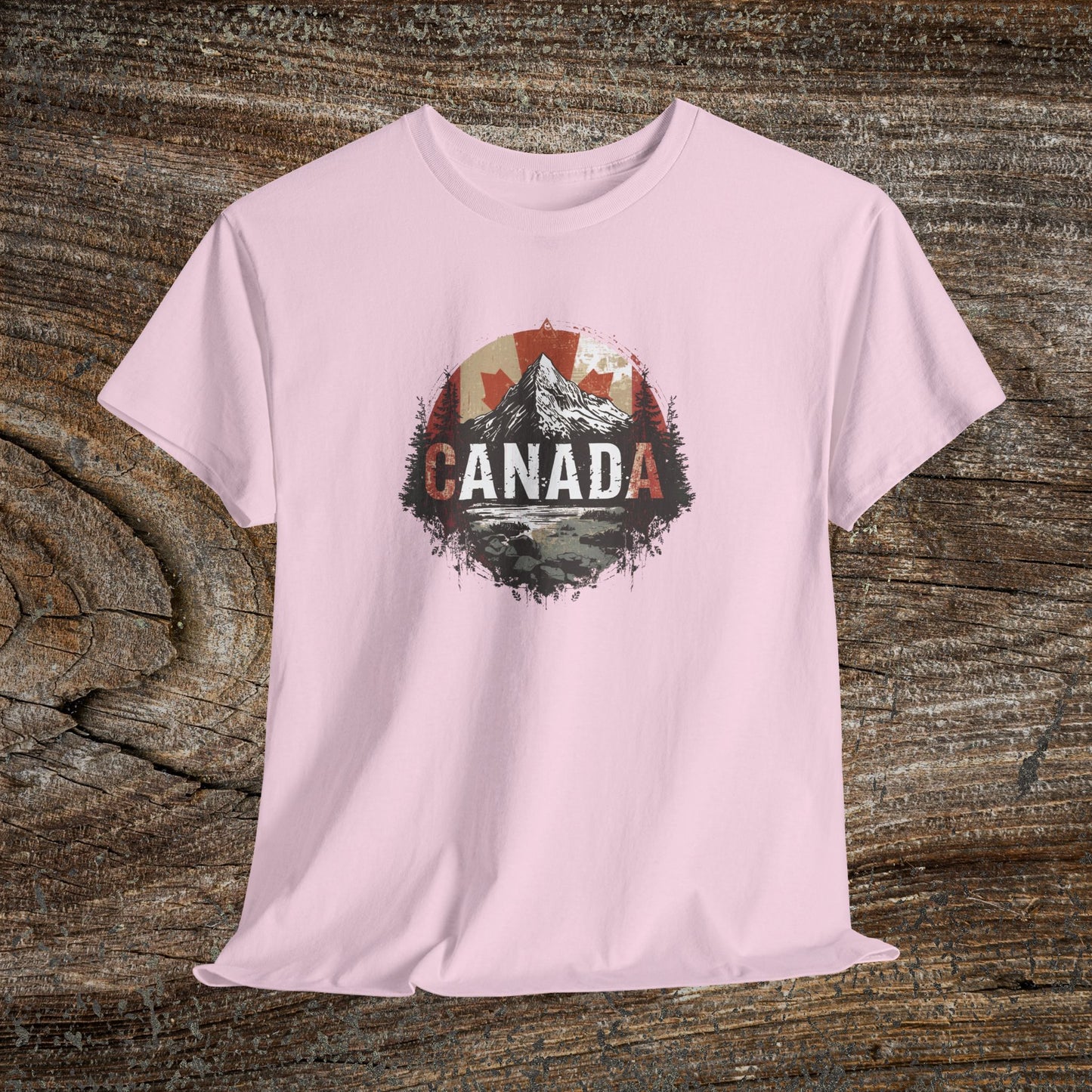 Grunge Canadian Landscape T-Shirt — Distressed Canada Tee