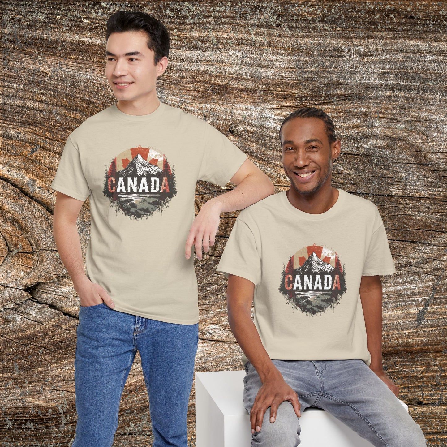 Grunge Canadian Landscape T-Shirt — Distressed Canada Tee