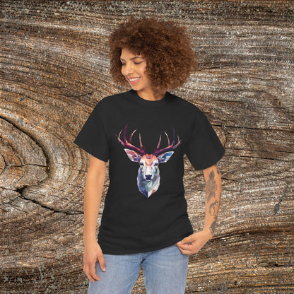 Geometric Abstract Deer T-Shirt — Modern Minimalist Deer Tee