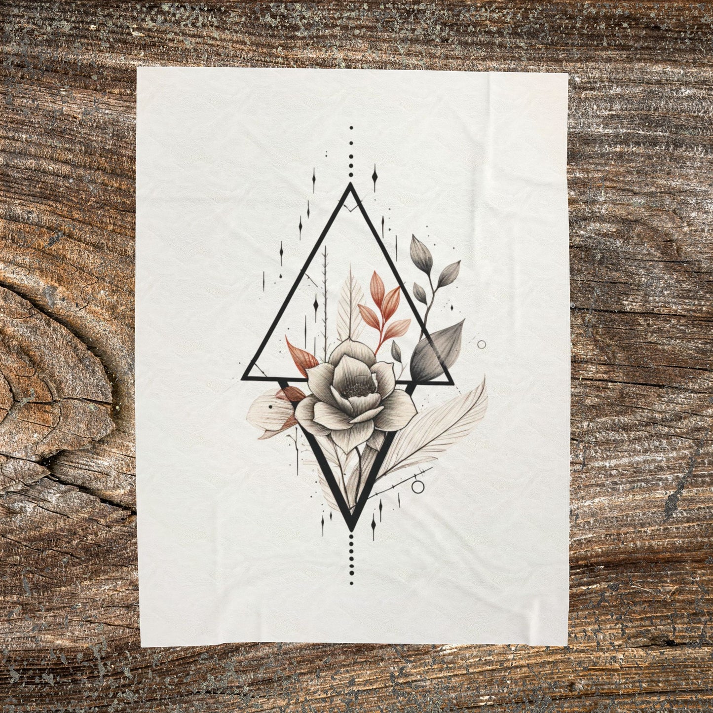 Vintage Flower Blanket — Cozy Retro Boho Throw
