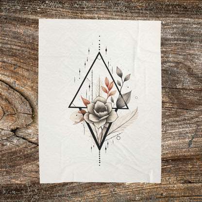 Vintage Flower Blanket — Cozy Retro Boho Throw