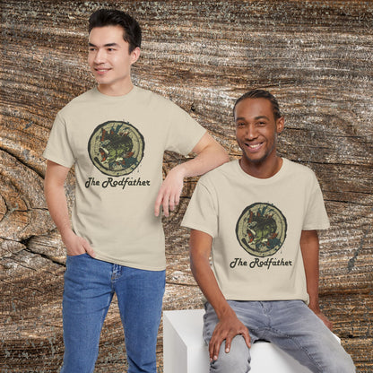 Grunge "The Rodfather" Fishing Tee — Vintage Angler Gift