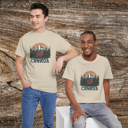 Rustic Canada Landscape T-Shirt — Distressed Canadian Tee