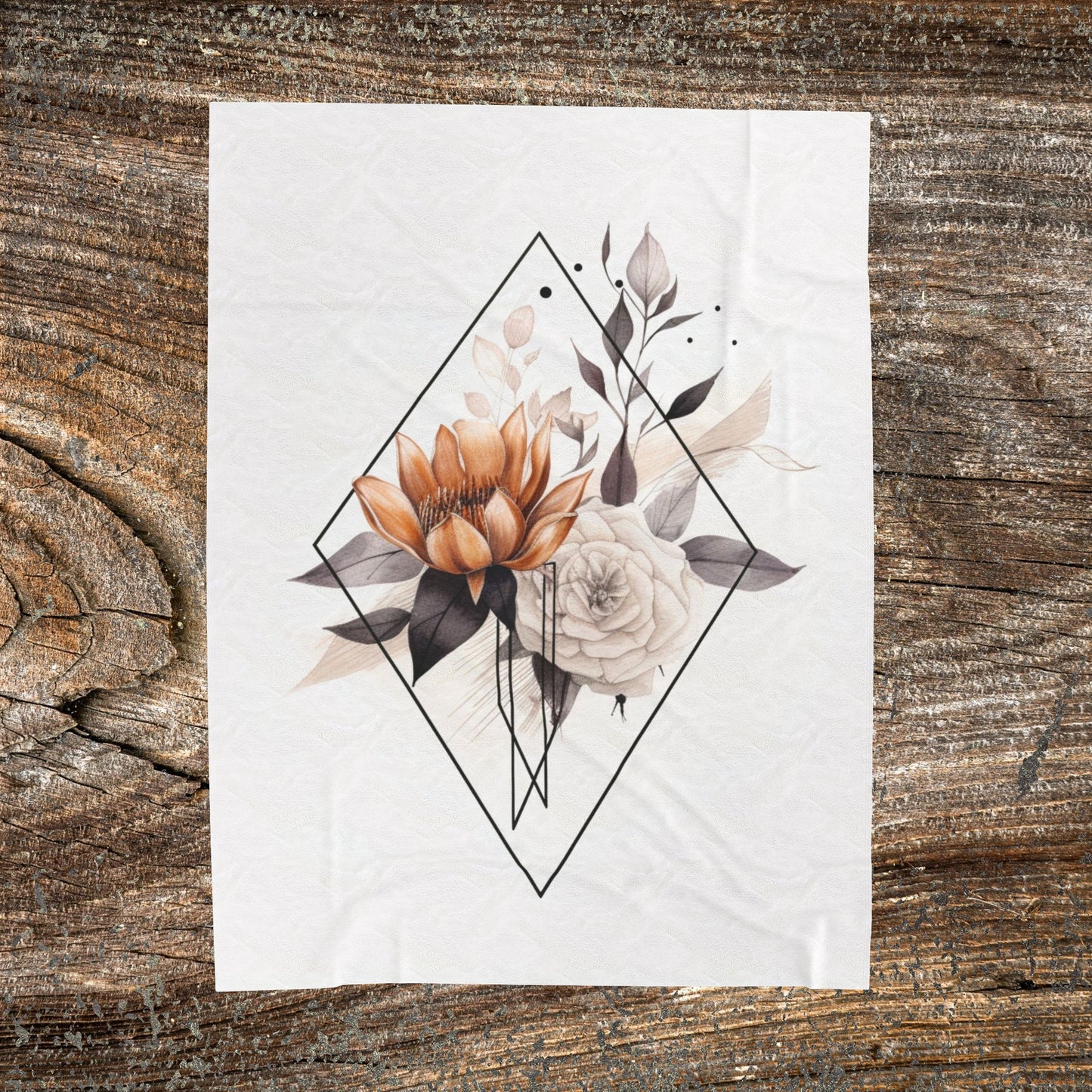 Vintage Flower Blanket — Cozy Retro Boho Throw