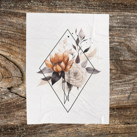 Vintage Flower Blanket — Cozy Retro Boho Throw