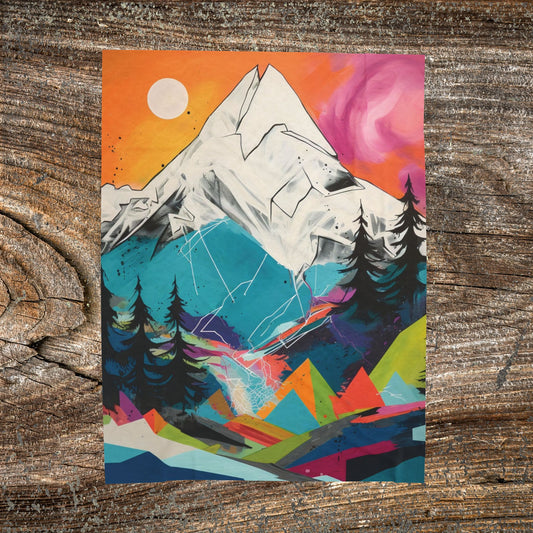 Abstract Mountain Blanket — Cozy Scenic Throw