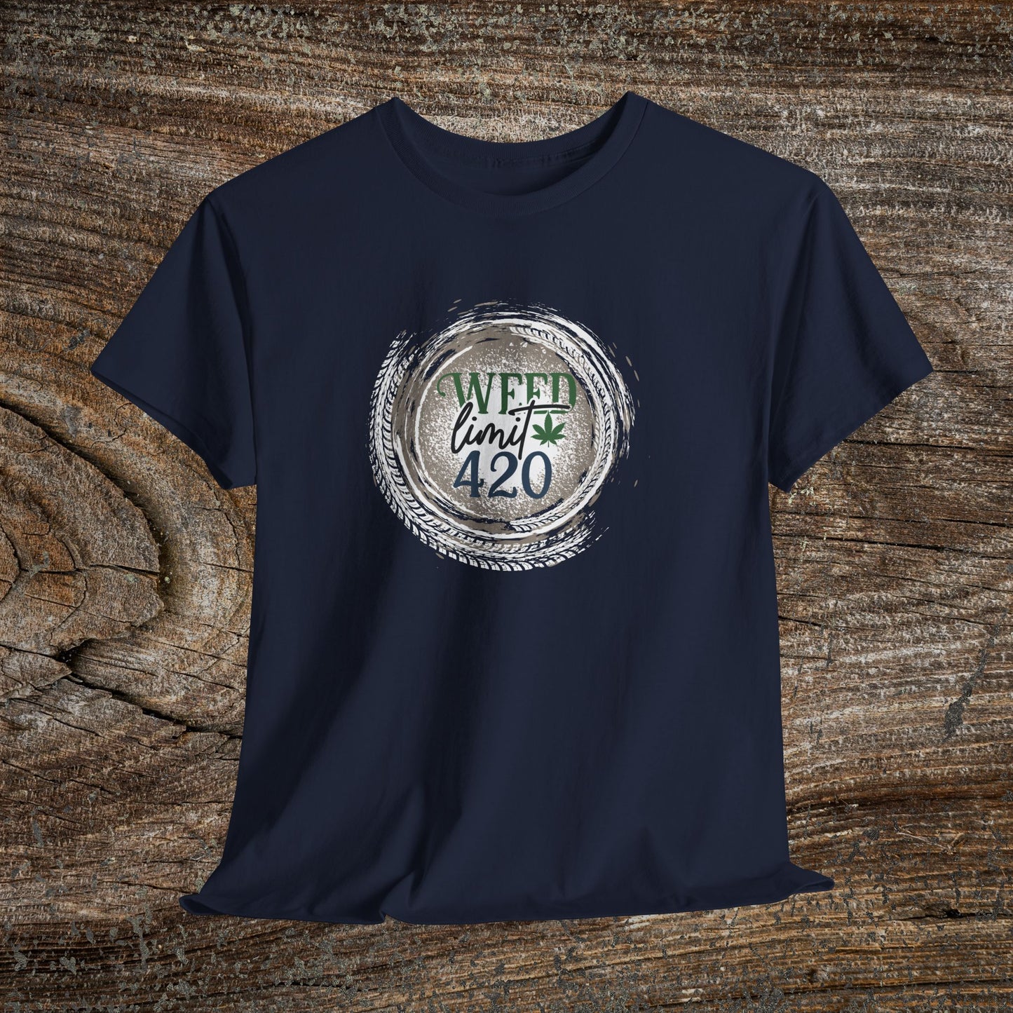 Grunge Weed 420 TShirt - "Weed Limit 420" - Retro Marijuana Stoner Gift