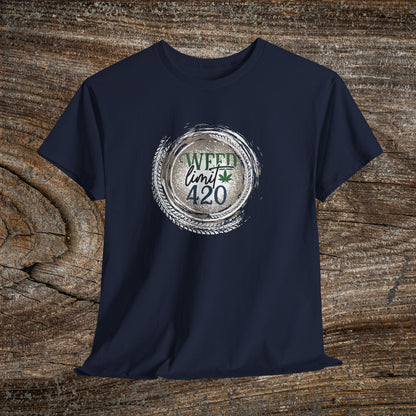 Grunge Weed 420 TShirt - "Weed Limit 420" - Retro Marijuana Stoner Gift