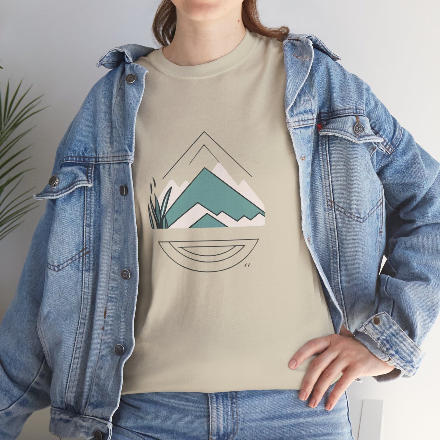 Boho Mountain Landscape T-Shirt - Minimalist Graphic Tee