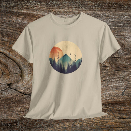 Vintage Mountain Landscape TShirt - Nature Lover Gift