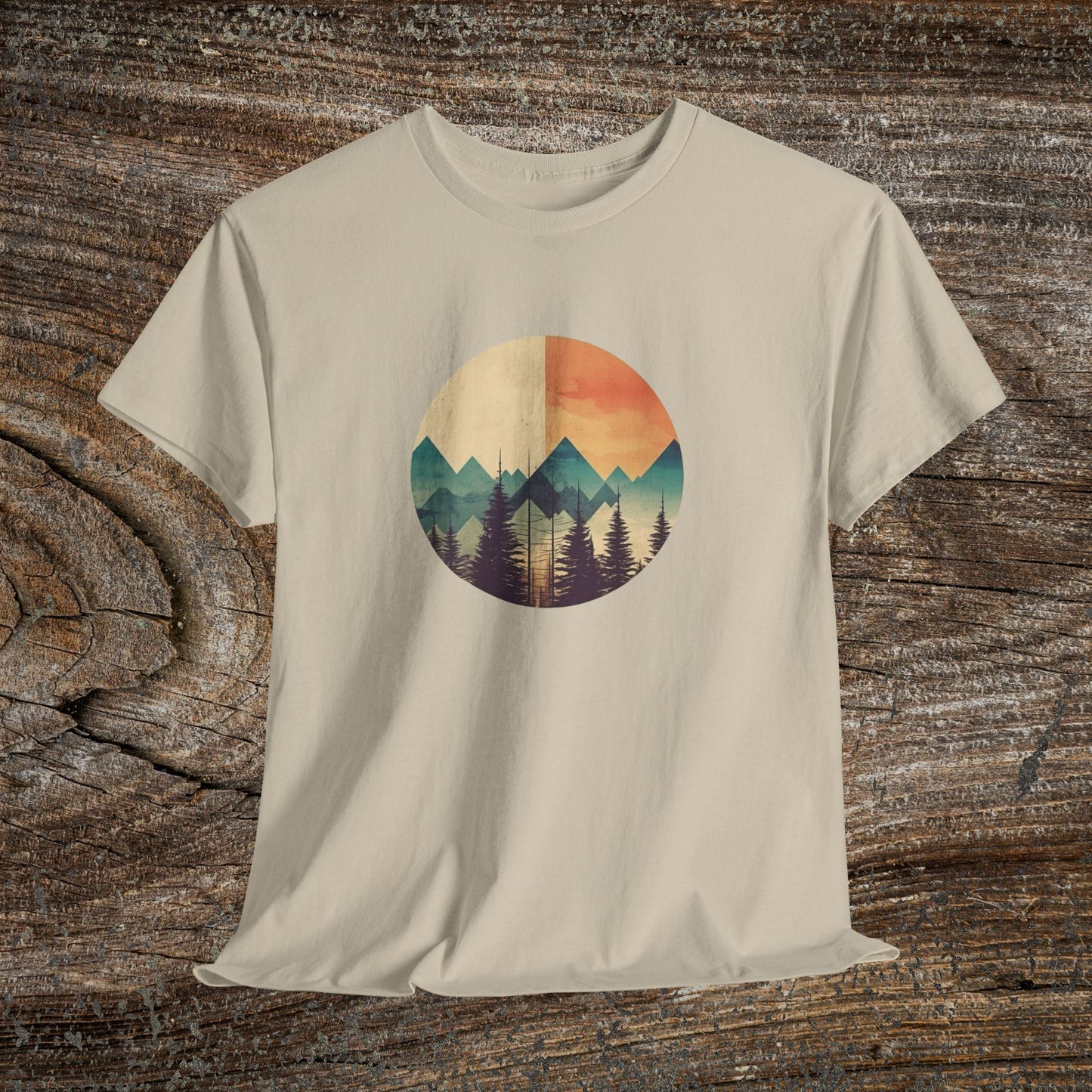 Vintage Mountain Landscape TShirt - Nature Lover Gift