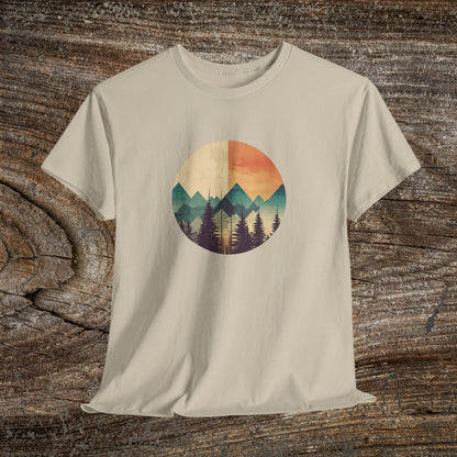 Vintage Mountain Landscape TShirt - Nature Lover Gift