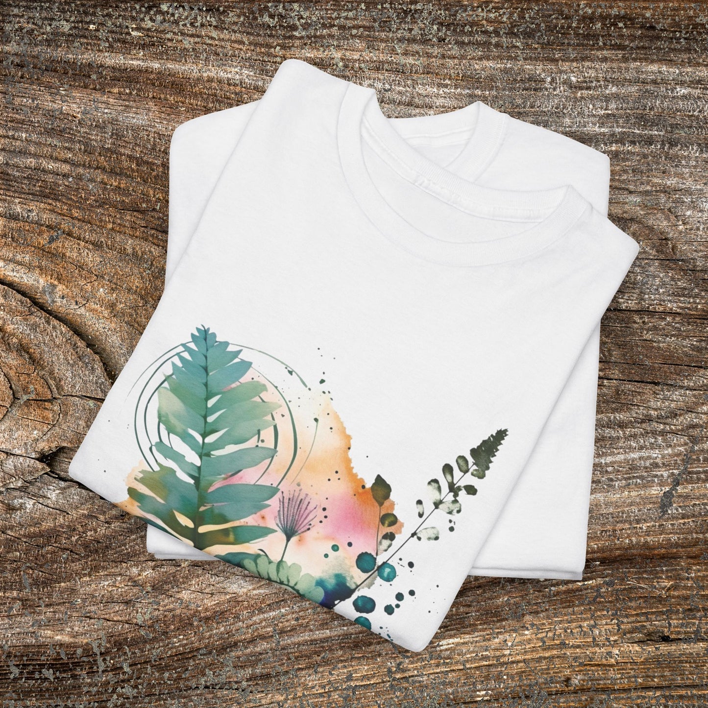 Vintage Watercolour Floral TShirt — Botanical Graphic T-Shirt