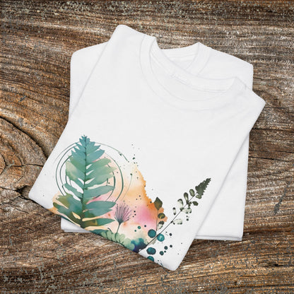 Vintage Watercolour Floral TShirt — Botanical Graphic T-Shirt