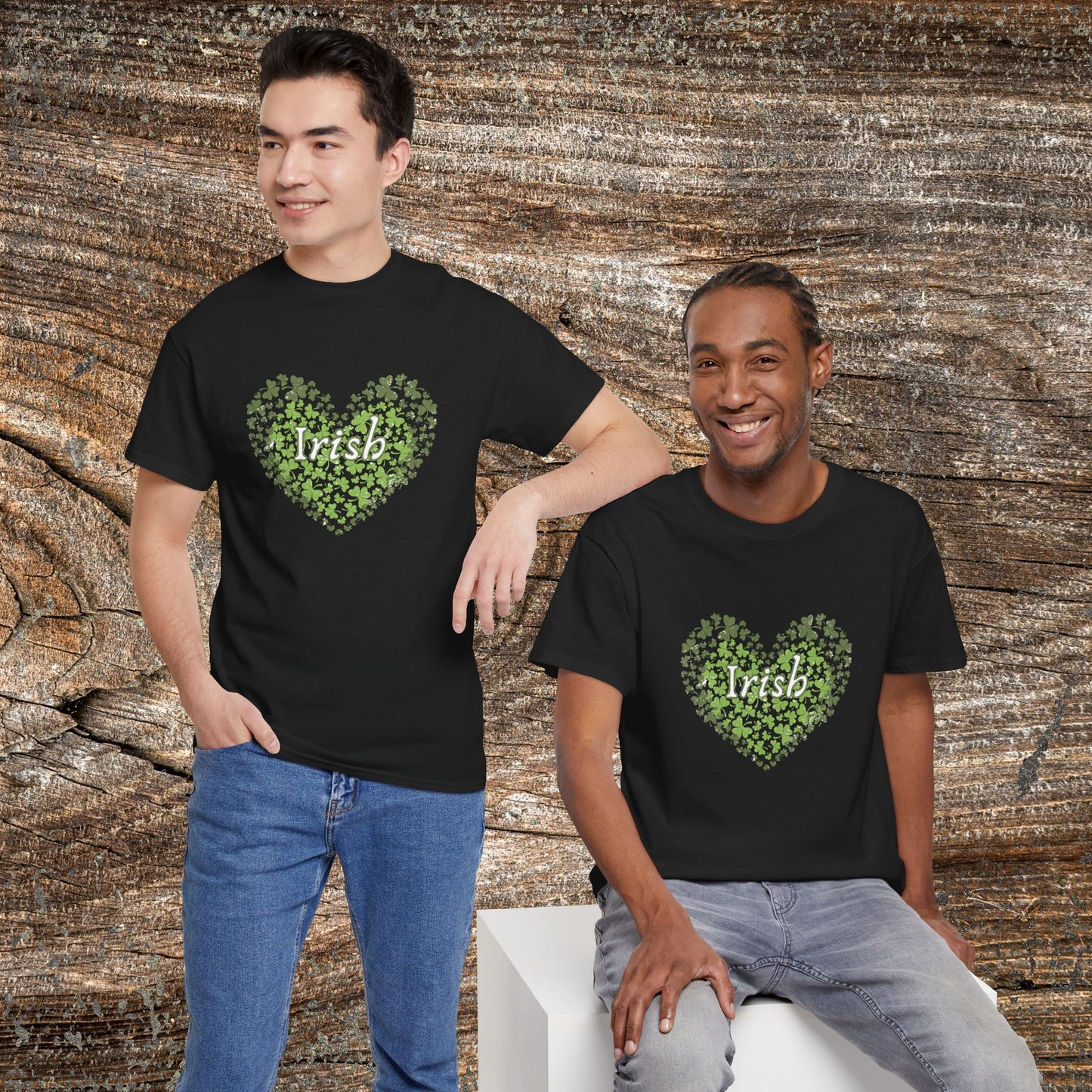 Irish Shamrock Heart T-Shirt | St. Patrick's Day Clover Shirt