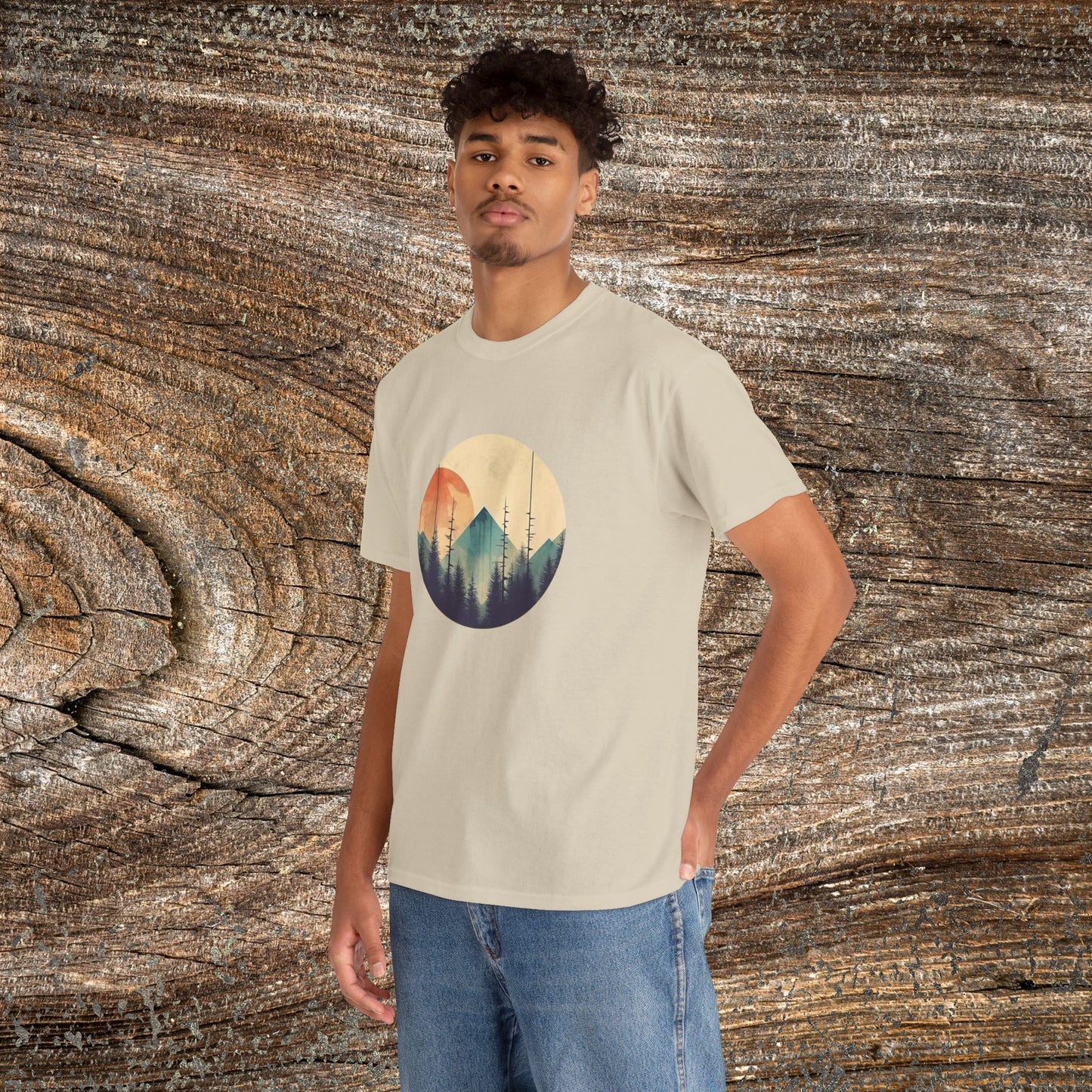 Vintage Mountain Landscape TShirt - Nature Lover Gift
