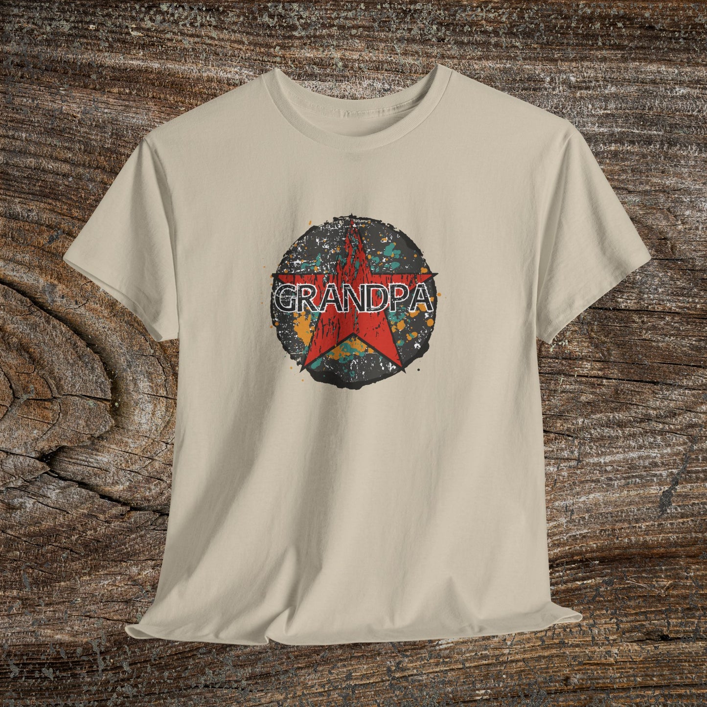 Grunge Grandpa Star T-Shirt — Retro Father's Day Gift