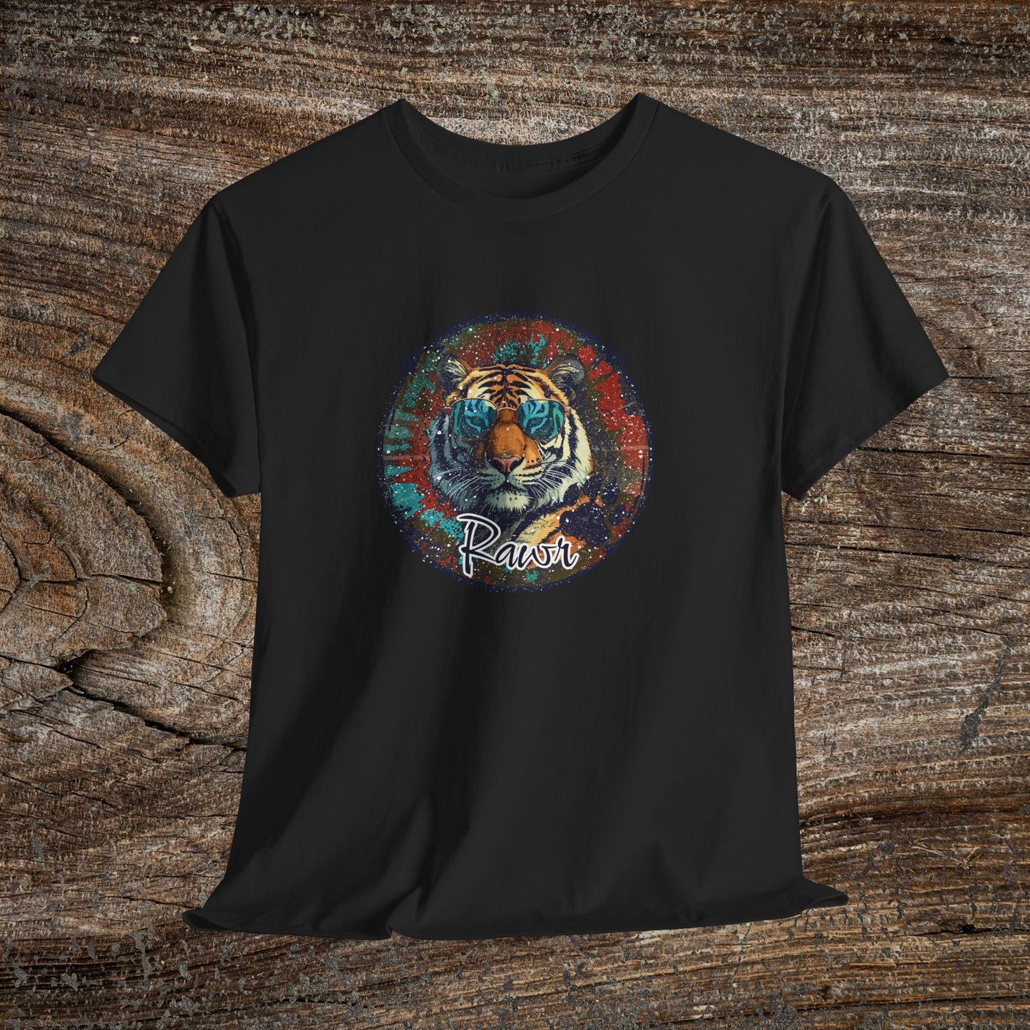 Grunge Rawr Tiger T-Shirt — Vintage Tiger Graphic Tee