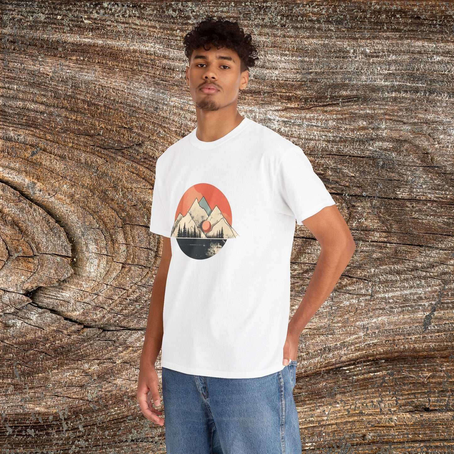 Vintage Retro Mountain TShirt - Trendy Cute Mountain Landscape Shirt