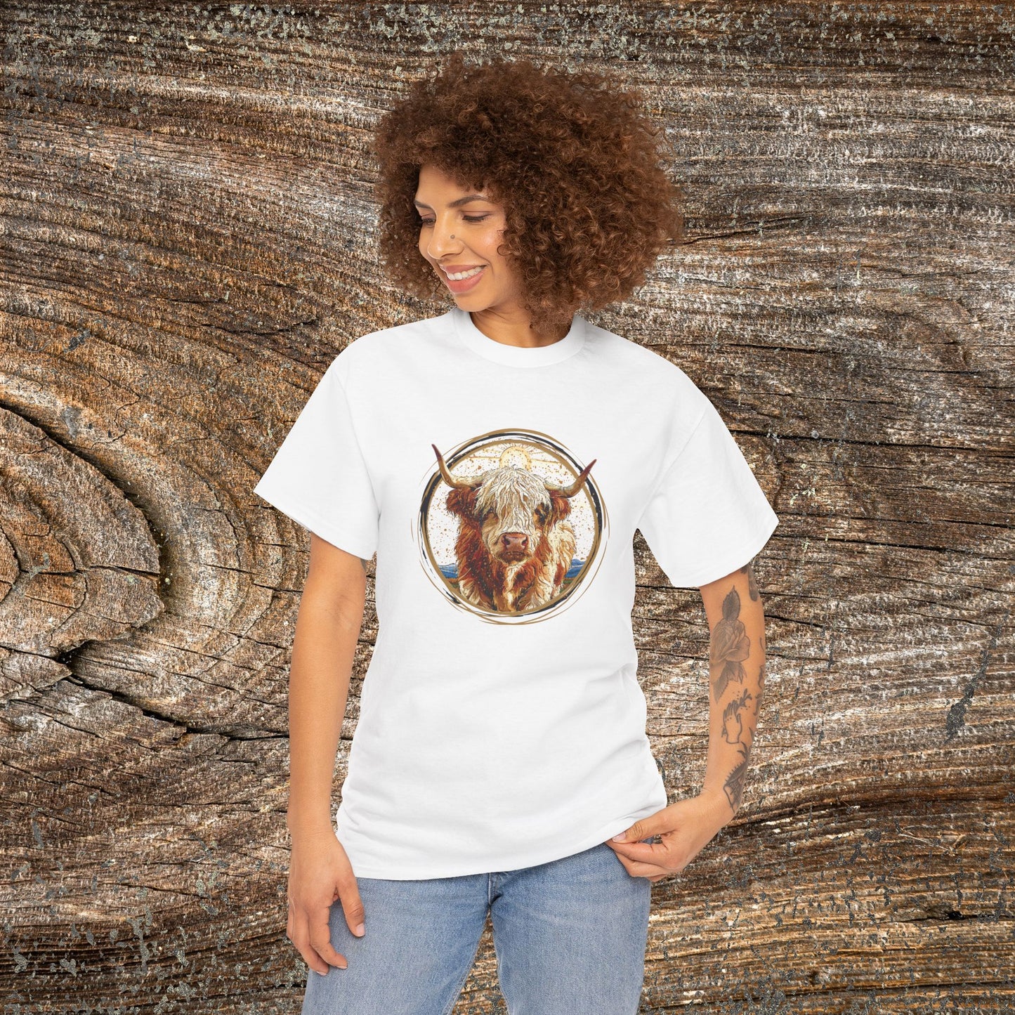 Rustic Boho Cow TShirt