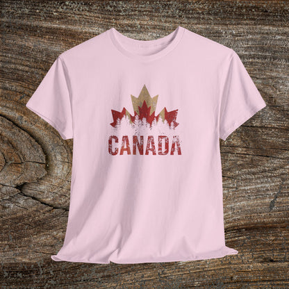 Rustic Canadian Maple Leaf T-Shirt — Grunge Canada Tee