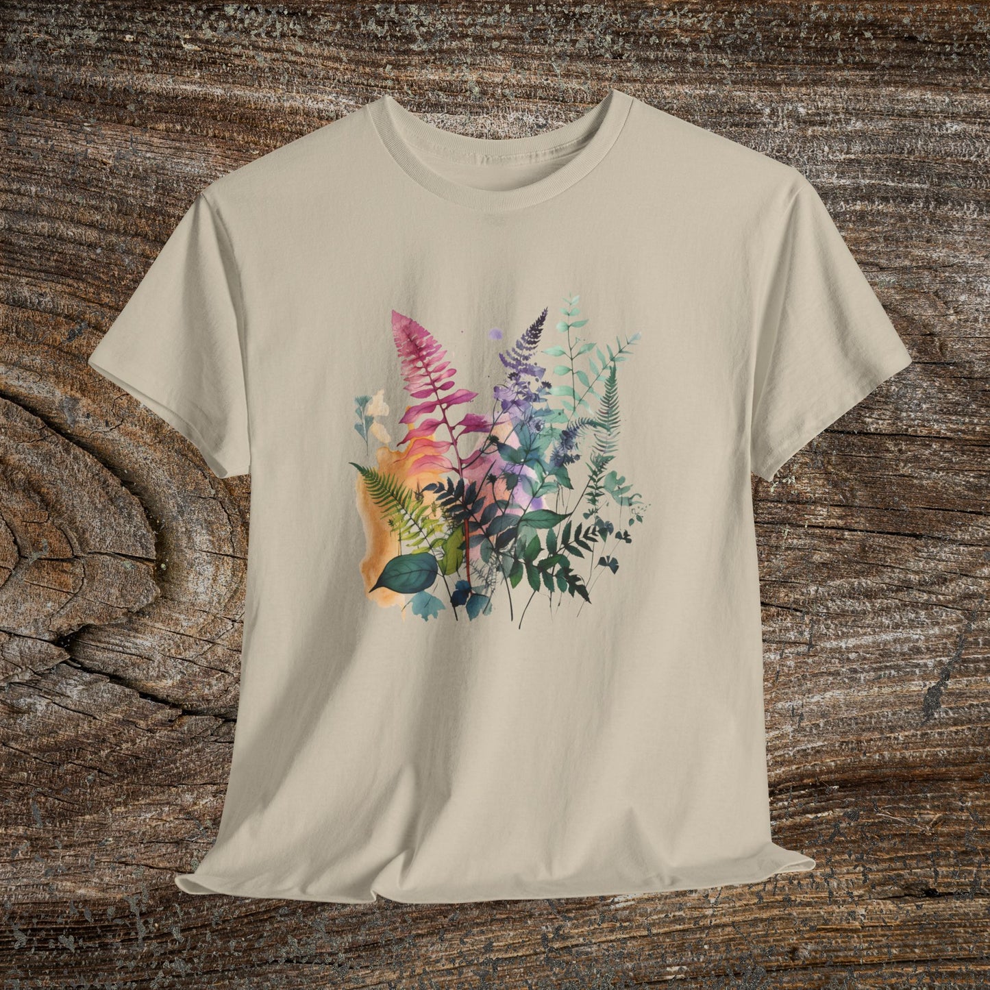 Vintage Watercolour  Floral TShirt — Botanical Graphic T-Shirt