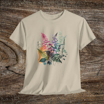 Vintage Watercolour  Floral TShirt — Botanical Graphic T-Shirt