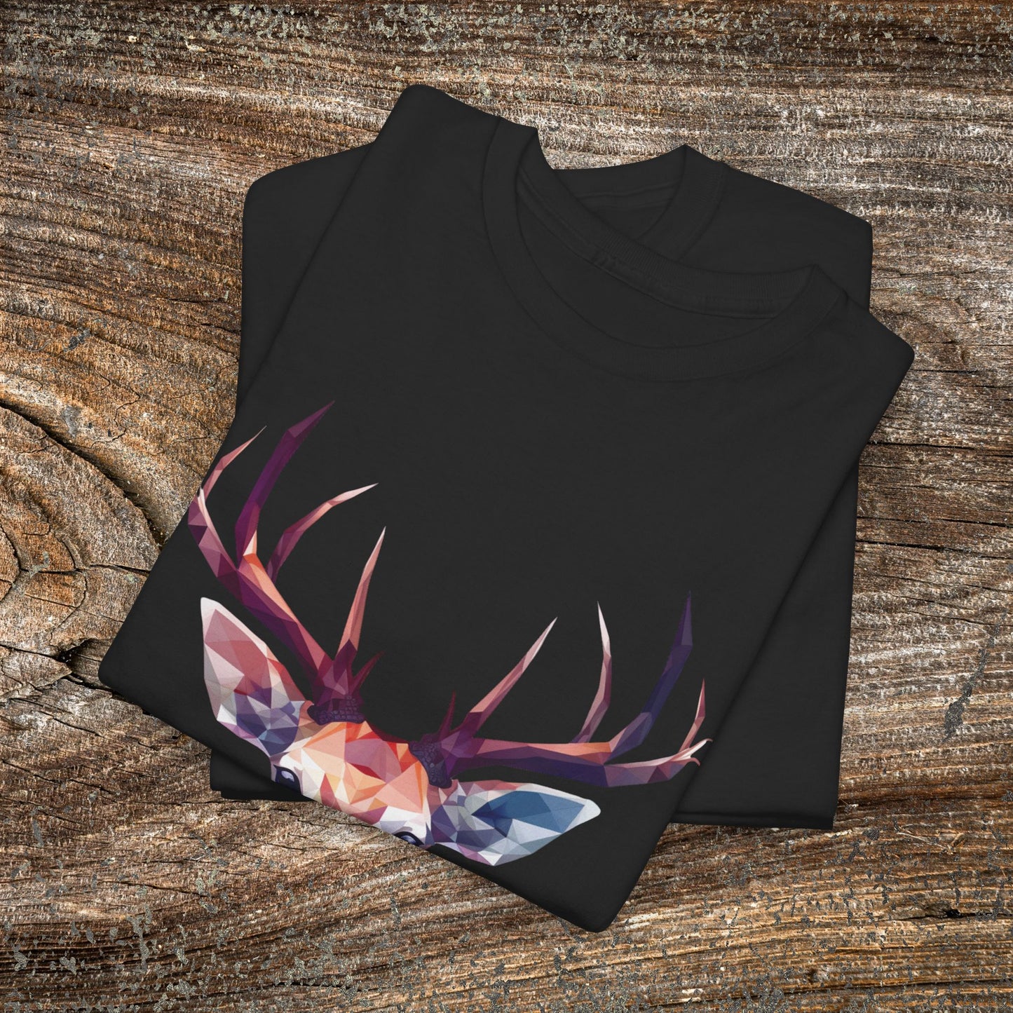 Geometric Abstract Deer T-Shirt — Modern Minimalist Deer Tee
