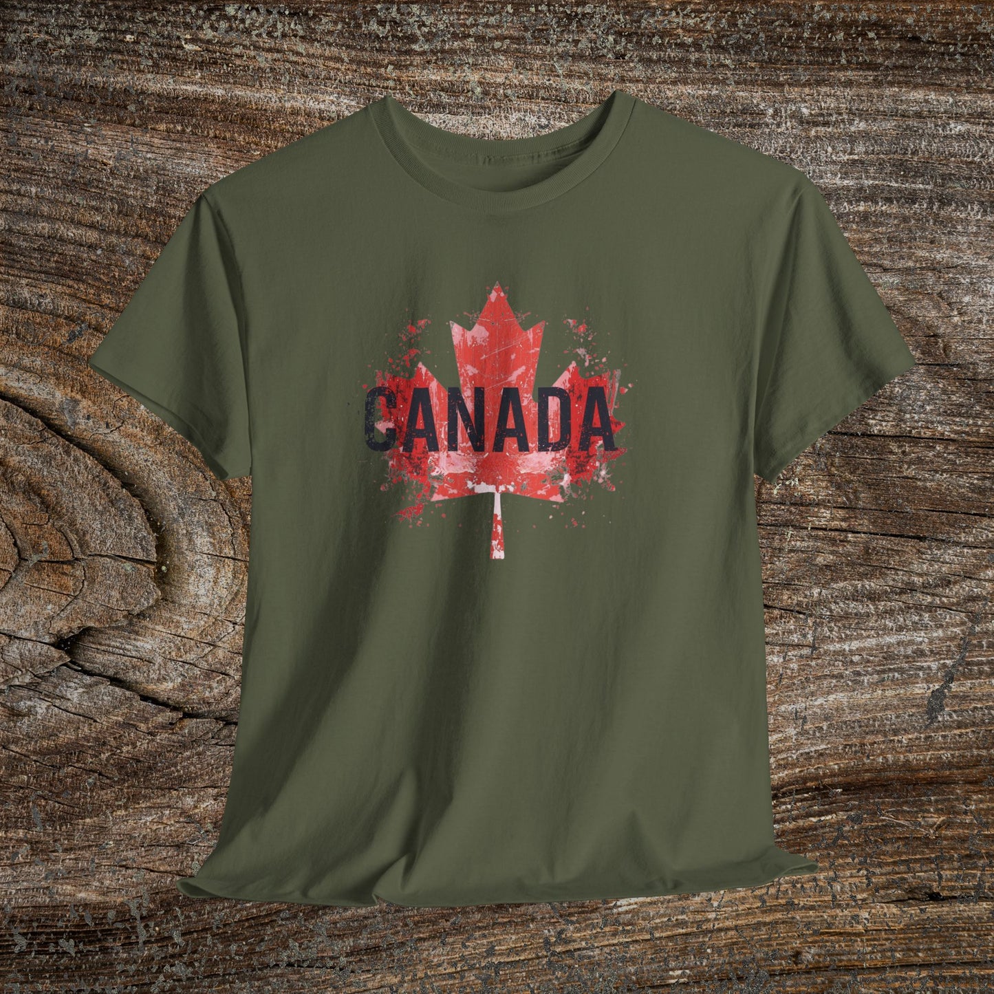 Grunge Canada T-Shirt — Distressed Maple Leaf Tee