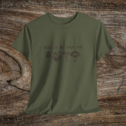 Retro Mushroom Tee — "This Is My Crop Top"