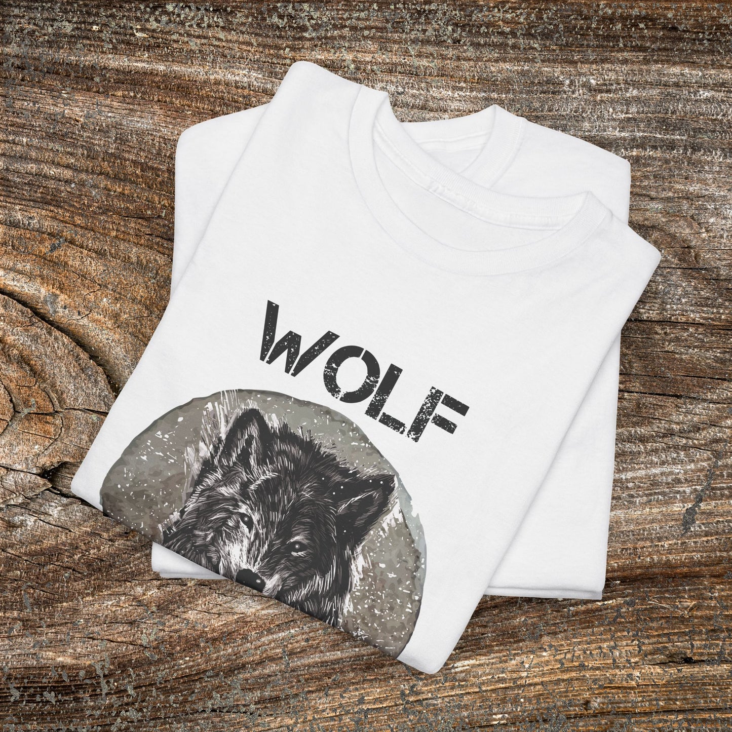 Grunge Wolf Pack T-Shirt — Retro Edgy Wolf Pack Tee