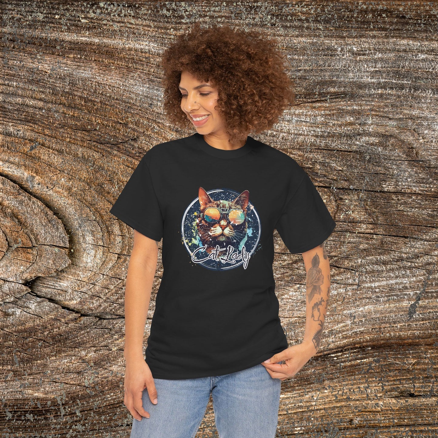 Retro Cat Lady T-Shirt — Funny Cat Lover Gift