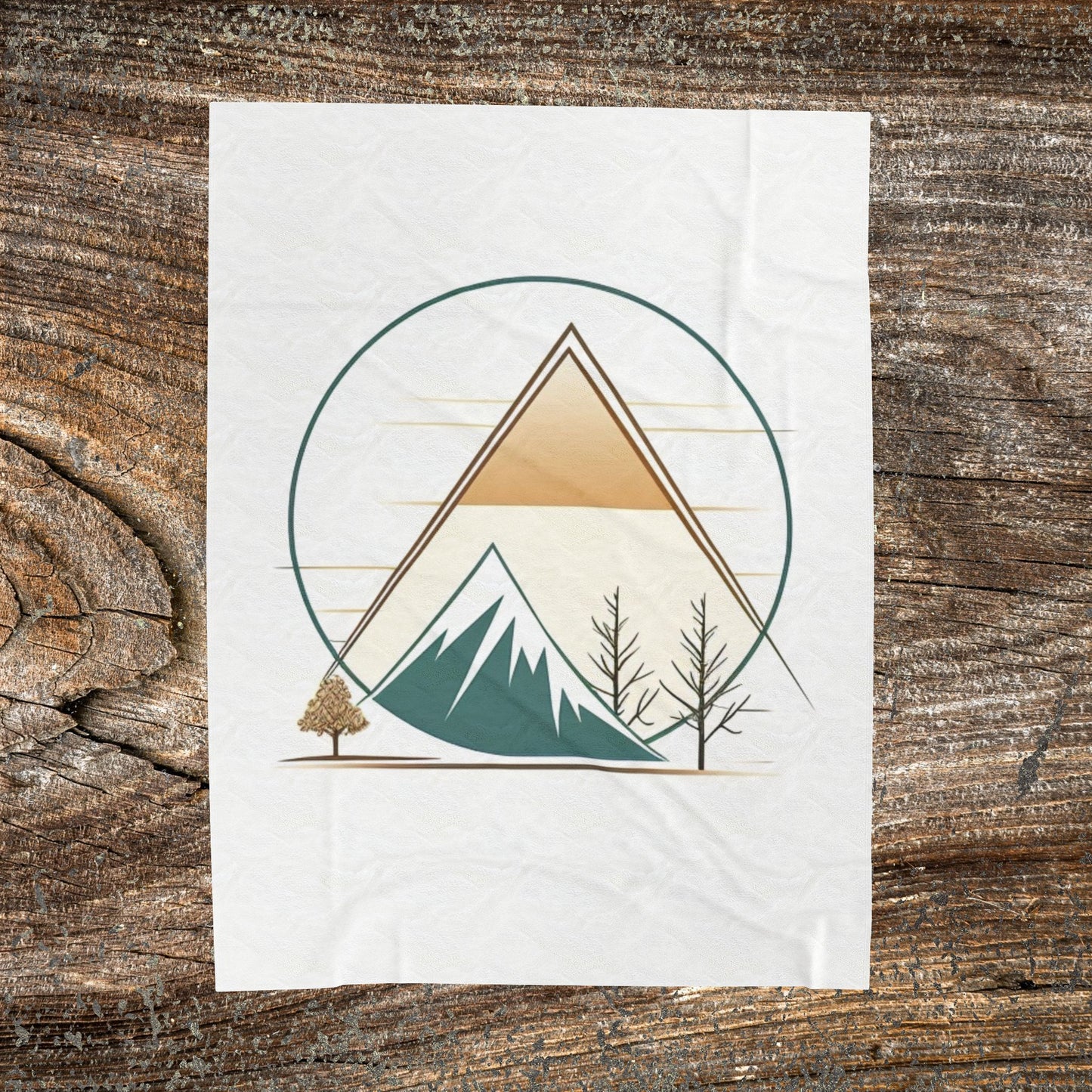 Boho Mountain Blanket — Cozy Neutral Aesthetic Throw