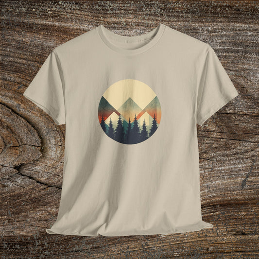 Vintage Mountain Landscape TShirt - Nature Lover Gift