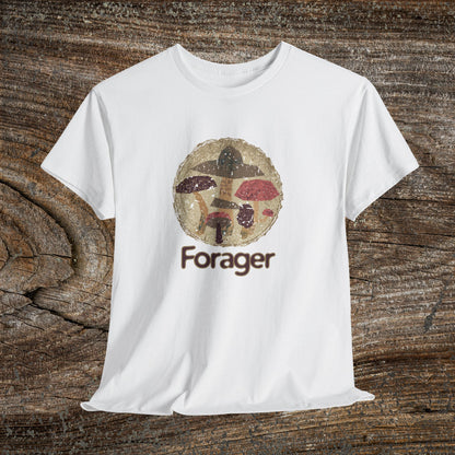 Foraging Mushroom Tee — Retro Grunge Forager Gift