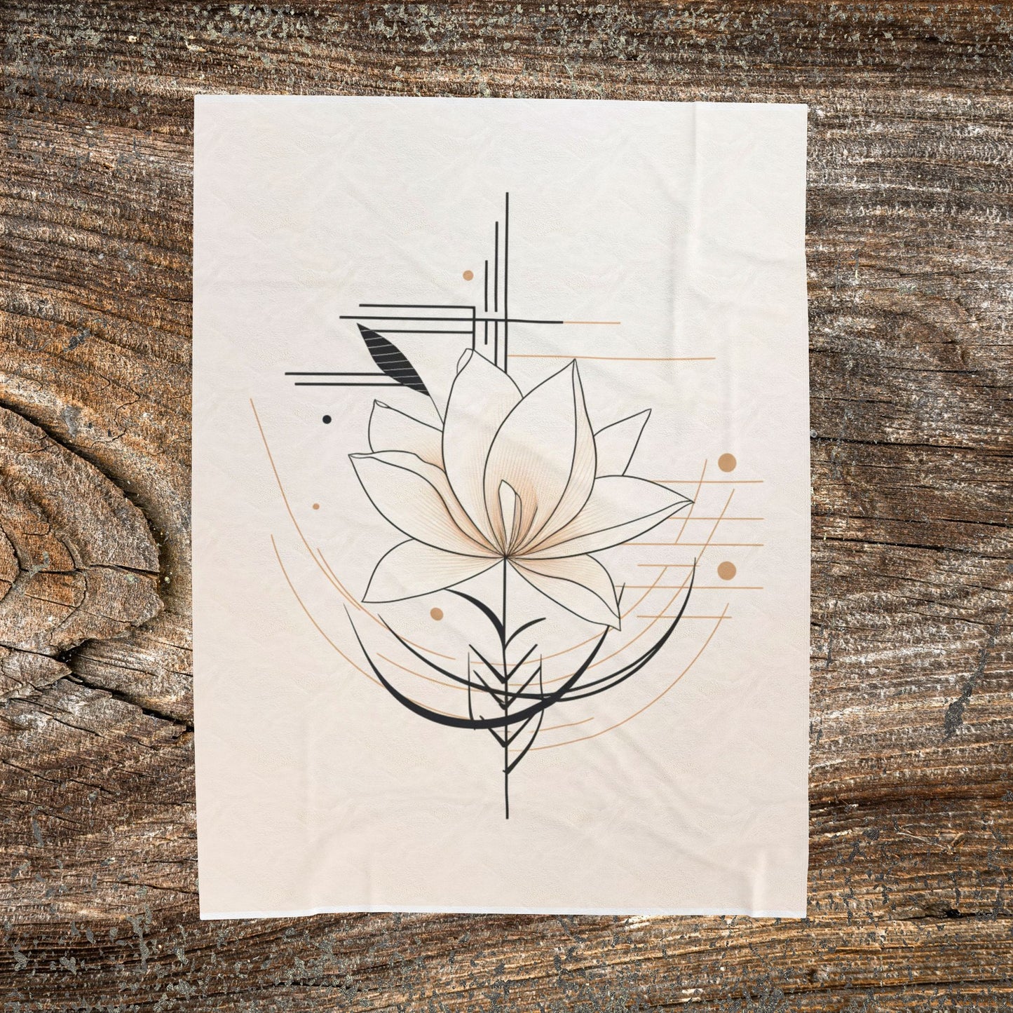 Vintage Flower Blanket — Retro Boho Throw