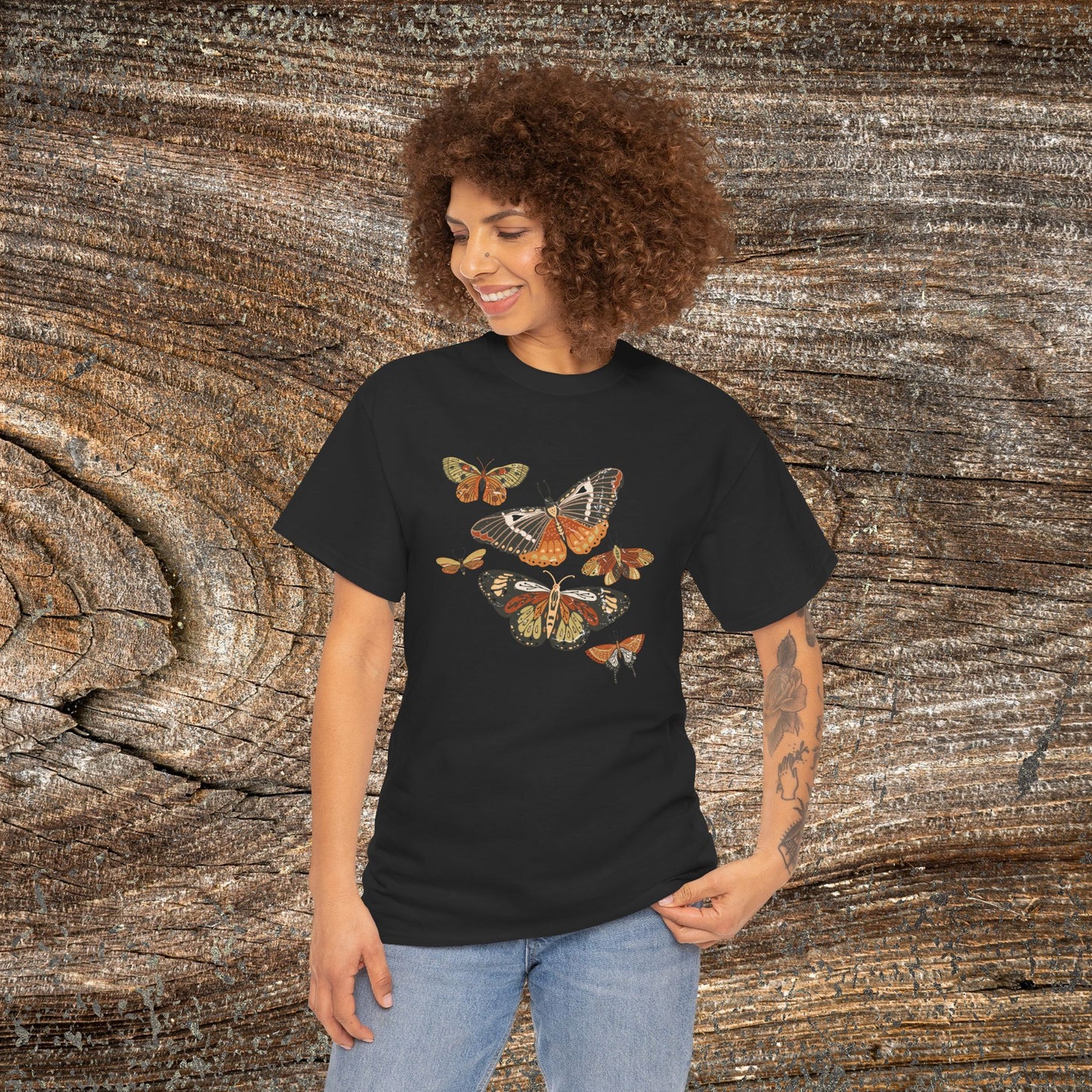 Rustic Butterfly T-Shirt — Nature Lover Gift