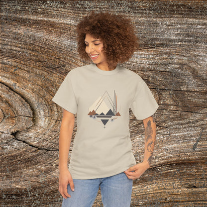 Retro Abstract Mountain Landscape T-Shirt