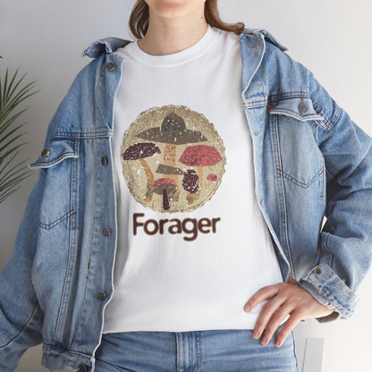 Foraging Mushroom Tee — Retro Grunge Forager Gift