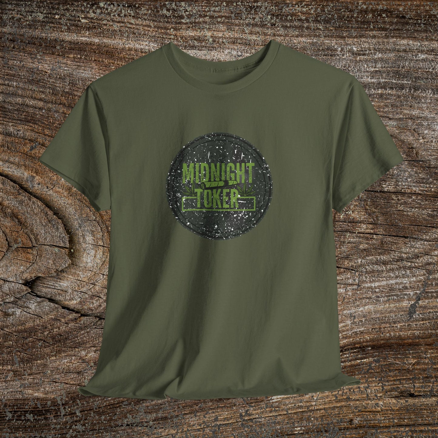 Grunge Weed 420 TShirt - "Midnight Toker" - Retro Marijuana Stoner Gift