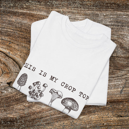 Retro Mushroom Tee — "This Is My Crop Top"