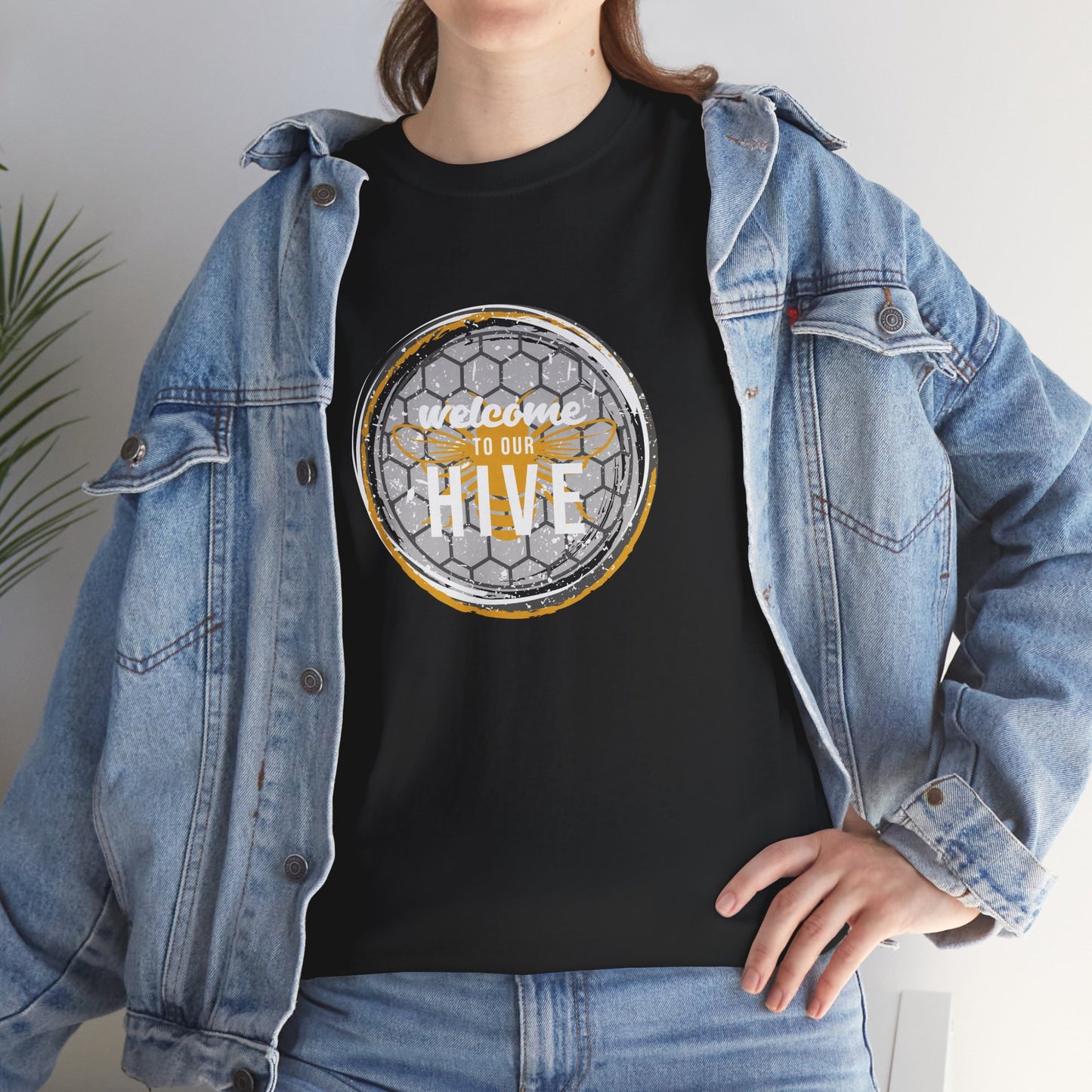 Welcome to Our Hive Retro Bee T-Shirt — Beekeeper Gift