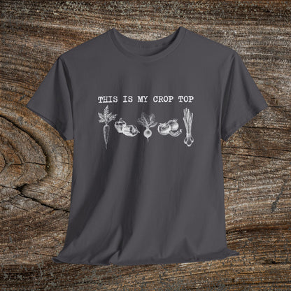 This Is My Crop Top Vegetable Rustic T-Shirt — Funny Farm Veggie Tee