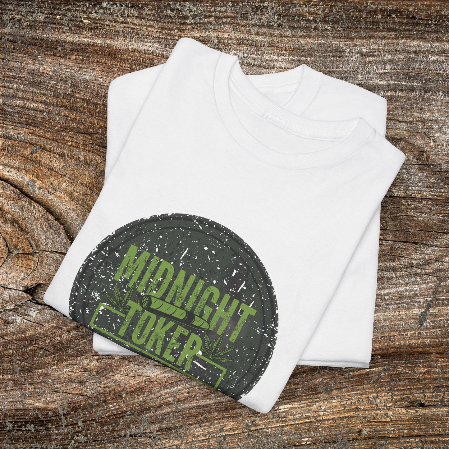 Grunge Weed 420 TShirt - "Midnight Toker" - Retro Marijuana Stoner Gift