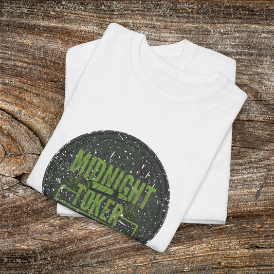 Grunge Weed 420 TShirt - "Midnight Toker" - Retro Marijuana Stoner Gift