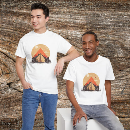 Camping Sunset T-Shirt — Mountain Tent Adventure Tee