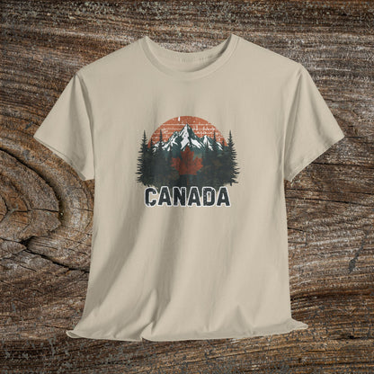 Rustic Canada Landscape T-Shirt — Distressed Canadian Tee