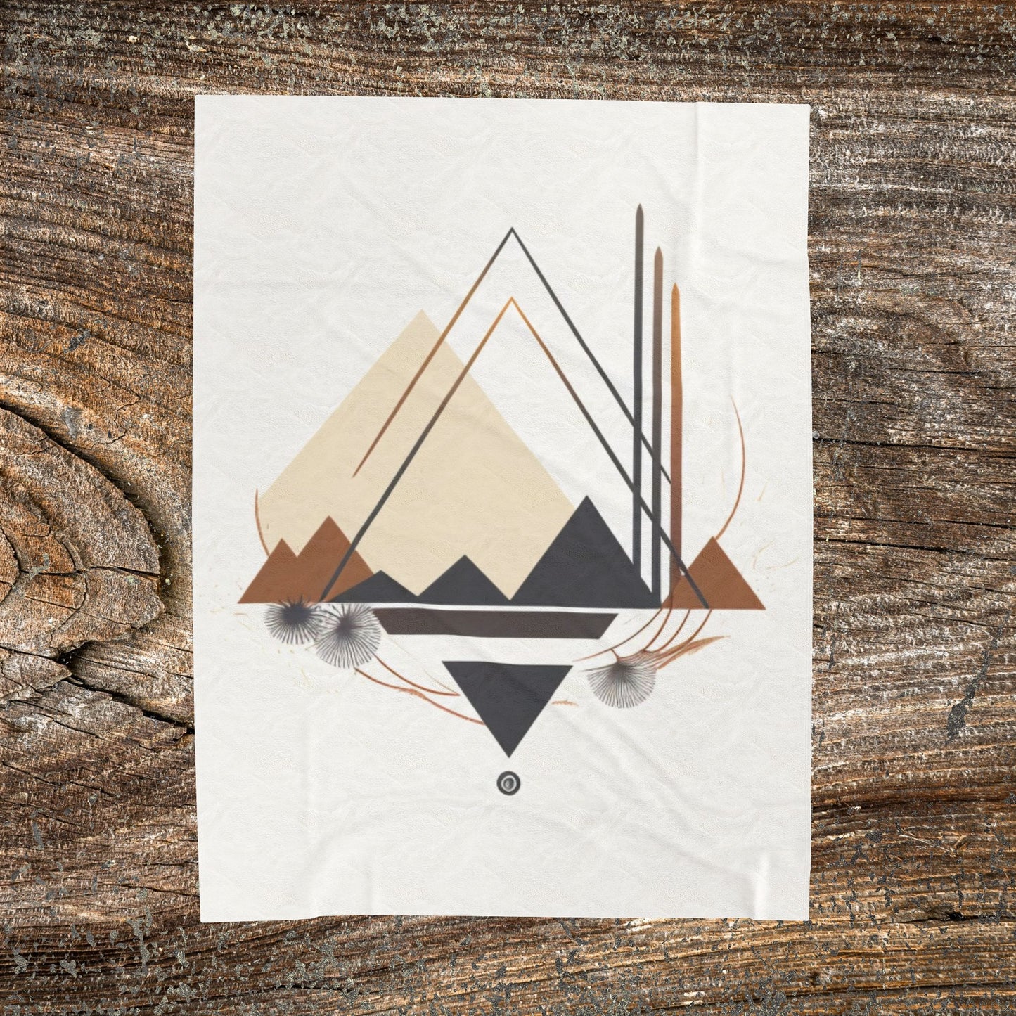 Boho Mountain Blanket — Cozy Neutral Aesthetic Throw